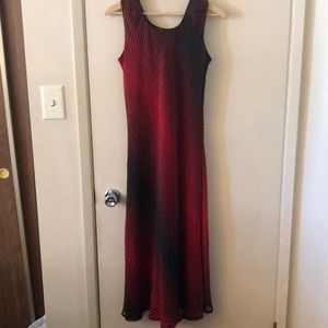 Red and black maxi dress
